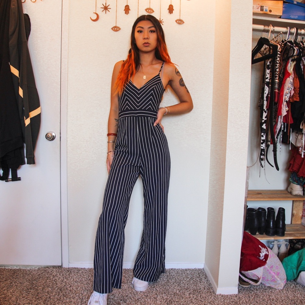 Striped jumpsuit